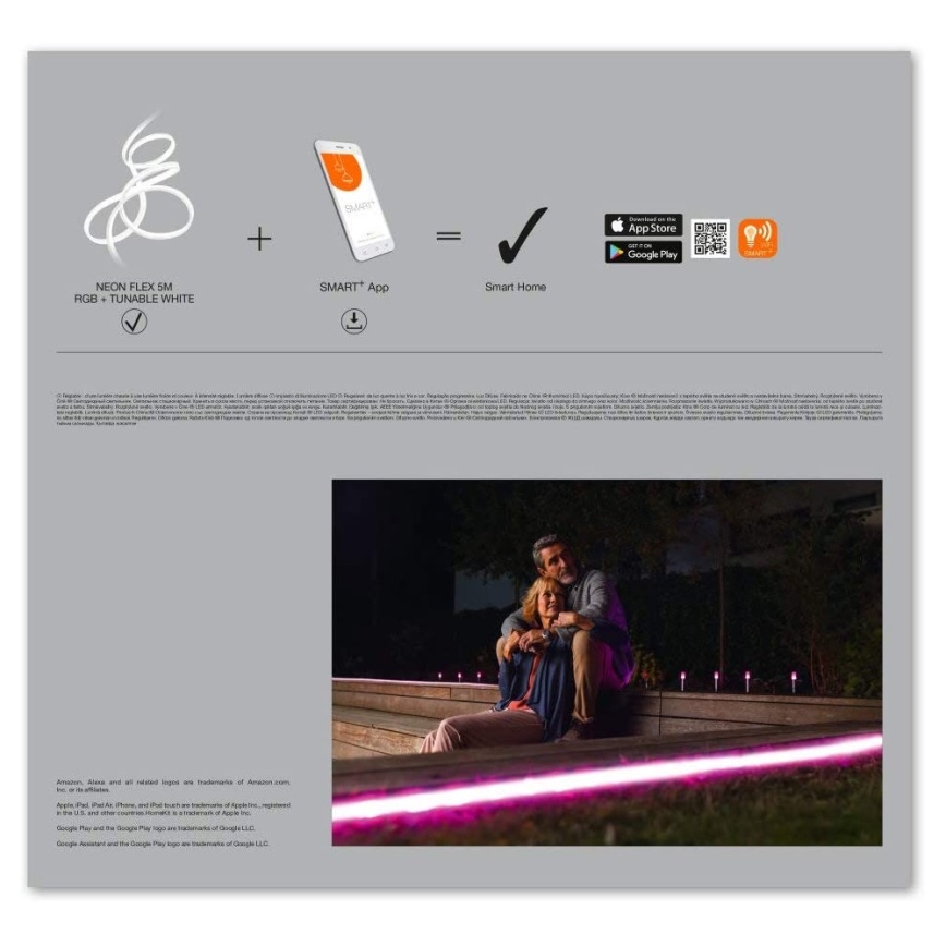 Ledvance - LED RGB+TW Димируем екстериорен лента SMART+ FLEX 5m LED/20W/230V 2700K-6500K IP44 Wi-Fi