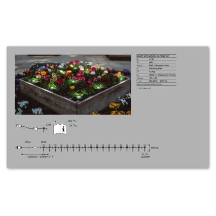 Ledvance - LED RGB външно декоративно осветително тяло SMART + 18xLED / 4W / 230V IP65 Wi-Fi