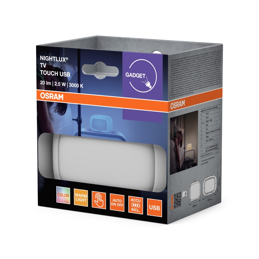 Ledvance - LED RGBW детска сензорна нощна лампичка TOUCH LED/2,5W/5V