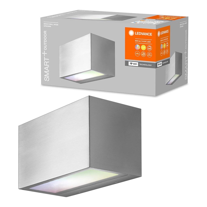Ledvance - LED RGBW Димируем екстериорен аплик SMART+ BRICK LED/14W/230V Wi-Fi IP44