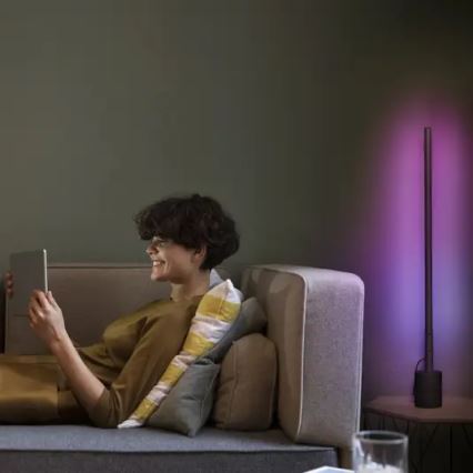 Ledvance - LED RGBW Димируем лампион SMART+ FLOOR LED/8W/230V 2700-6500K Wi-Fi черен + дистанционно