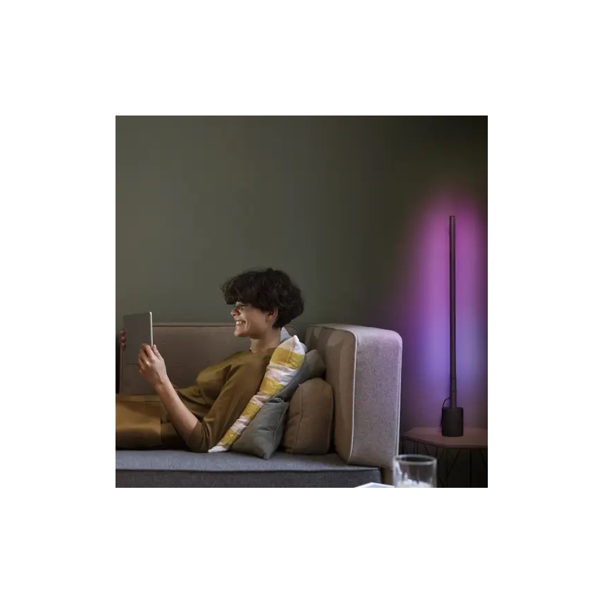 Ledvance - LED RGBW Димируем лампион SMART+ FLOOR LED/8W/230V 2700-6500K Wi-Fi черен + дистанционно