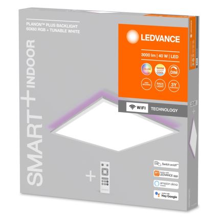 Ledvance - LED RGBW Димируем панел SMART+ PLANON LED/40W/230V 3000-6500K Wi-Fi + дистанционно