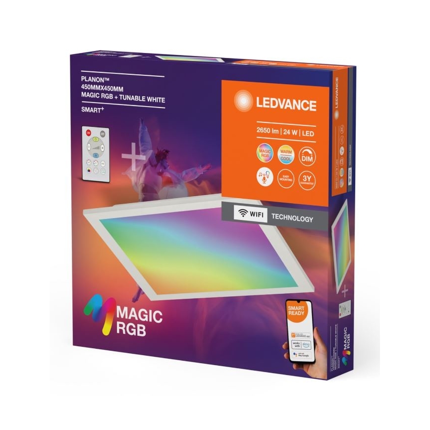 Ledvance - LED RGBW Димируем плафон SMART+ MAGIC LED/24W/230V 2700-6500K Wi-Fi + дистанционно управление