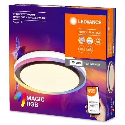 Ledvance - LED RGBW Димируем плафон SMART+ MAGIC LED/38W/230V 2700-6500K Wi-Fi