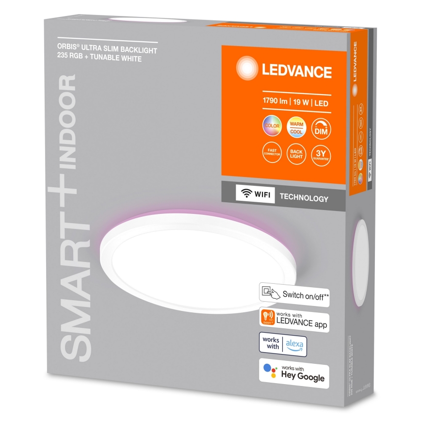 Ledvance - LED RGBW Димируем плафон SMART+ ORBIS LED/19W/230V 2700-6500K Wi-Fi