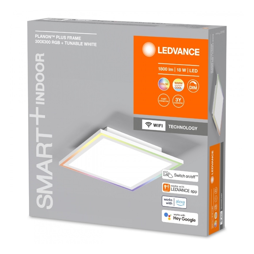 Ledvance - LED RGBW Димируем плафон SMART+ PLANON LED/18W/230V 2700-6500K Wi-Fi
