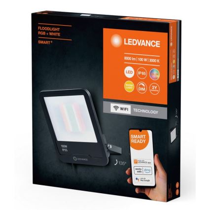 Ledvance - LED RGBW Димируем екстериорен прожектор SMART+ FLOODLIGHT LED/100W/230V IP65 Wi-Fi