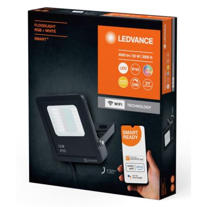 Ledvance - LED RGBW Димируем екстериорен прожектор SMART+ FLOODLIGHT LED/50W/230V IP65 Wi-Fi