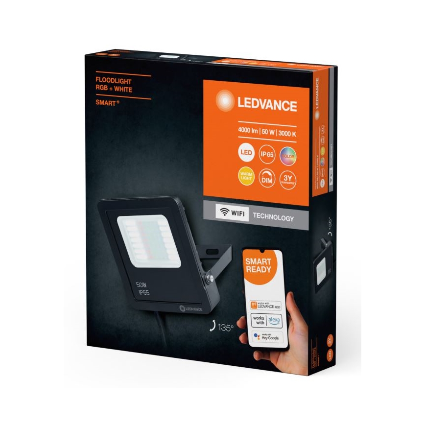 Ledvance - LED RGBW Димируем екстериорен прожектор SMART+ FLOODLIGHT LED/50W/230V IP65 Wi-Fi