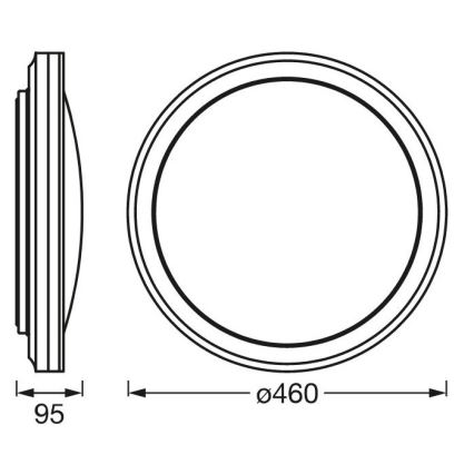 Ledvance -LED RGBW Димируема лампа SMART+ CIRCLE LED/28W/230V Wi-Fi