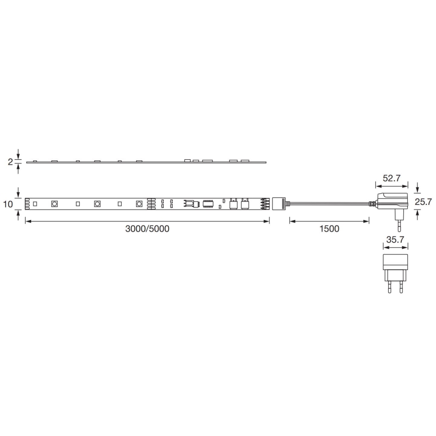 Ledvance - LED RGBW Димируема лента FLEX 5m LED/14W/230V + дистанционно управление