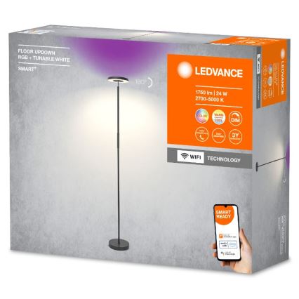Ledvance - LED RGBW димируема подова лампа SMART+ FLOOR LED/24W/230V 2700-5000K Wi-Fi