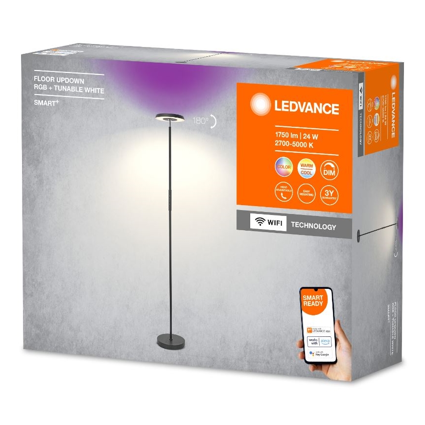 Ledvance - LED RGBW димируема подова лампа SMART+ FLOOR LED/24W/230V 2700-5000K Wi-Fi