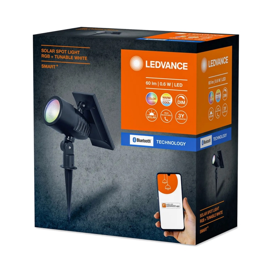 Ledvance - LED RGBW Димируема соларна лампа SMART+ SOLAR LED/0,6W/3,7V 2000 mAh 3000-6500K IP44