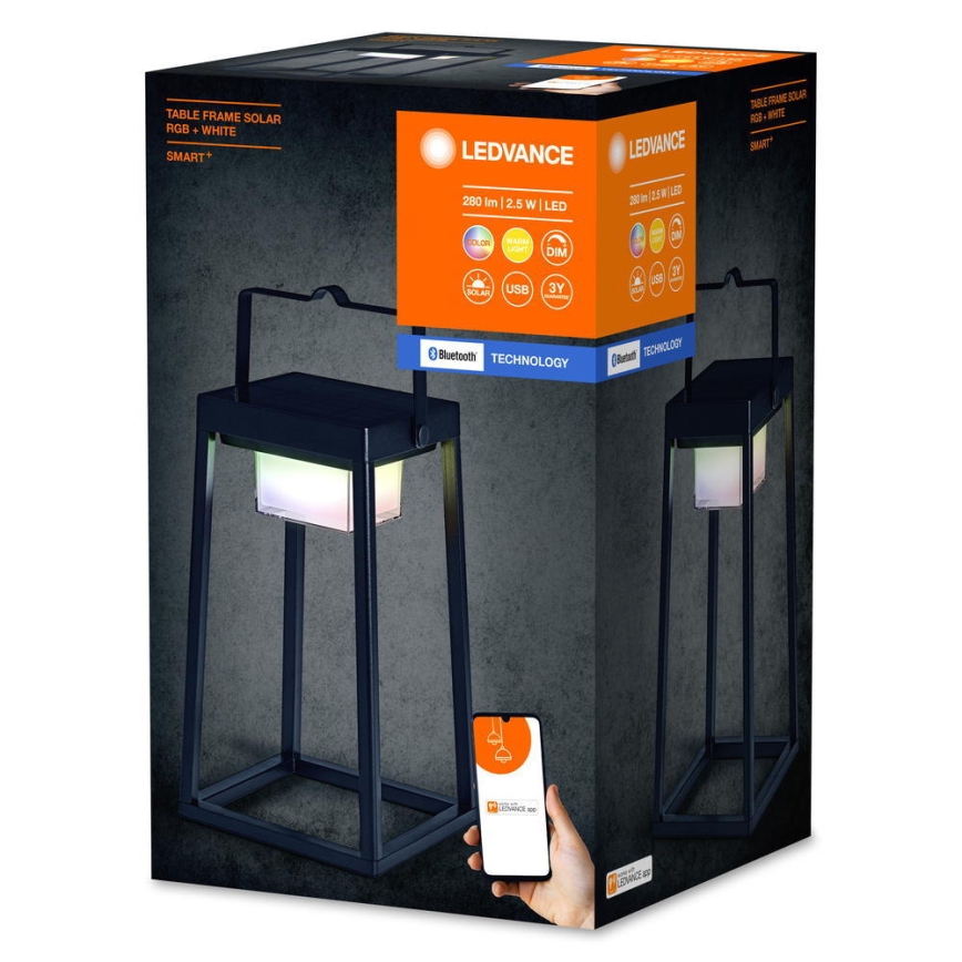 Ledvance - LED RGBW Димируема соларна лампа SMART+ TABLE LED/2,5W/3,7V 2200 mAh IP44