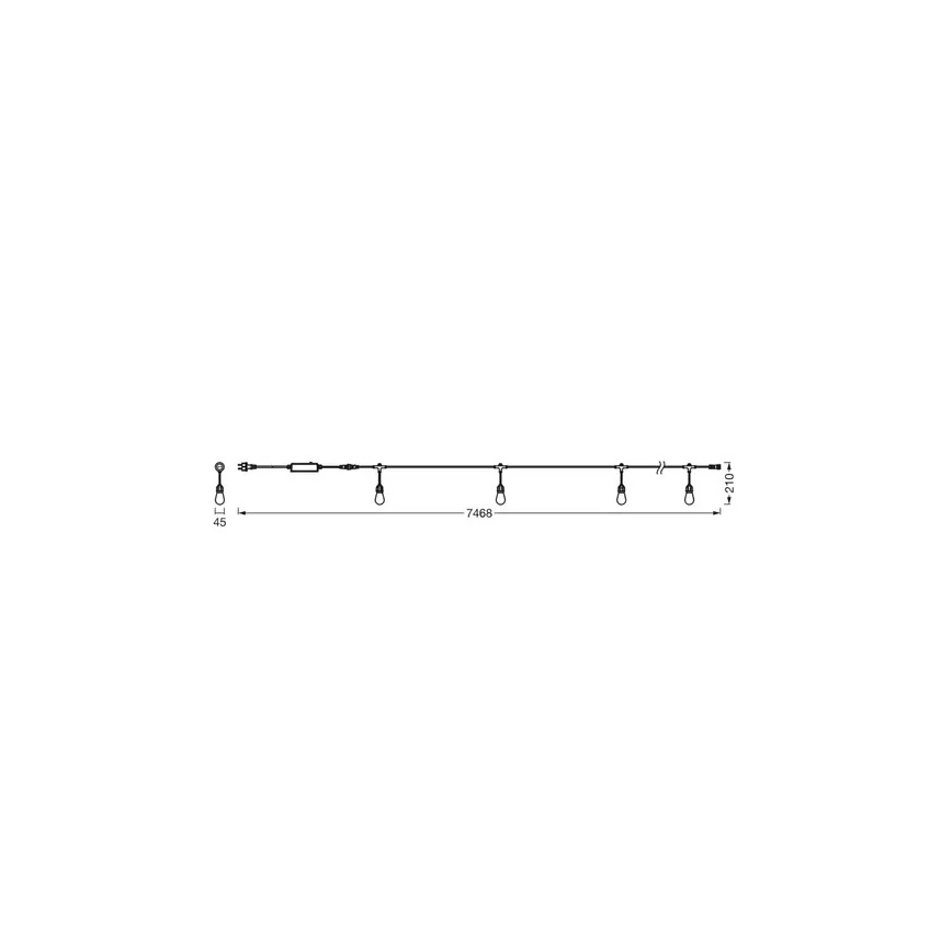 Ledvance - LED RGBW Димируеми екстериорни лампички SMART+ STRING 12xLED/0,37W/230V IP44 Wi-Fi