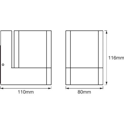 Ledvance - LED RGBW Екстериорен аплик SMART+ CUBE LED/9,5W/230V IP44 Wi-Fi