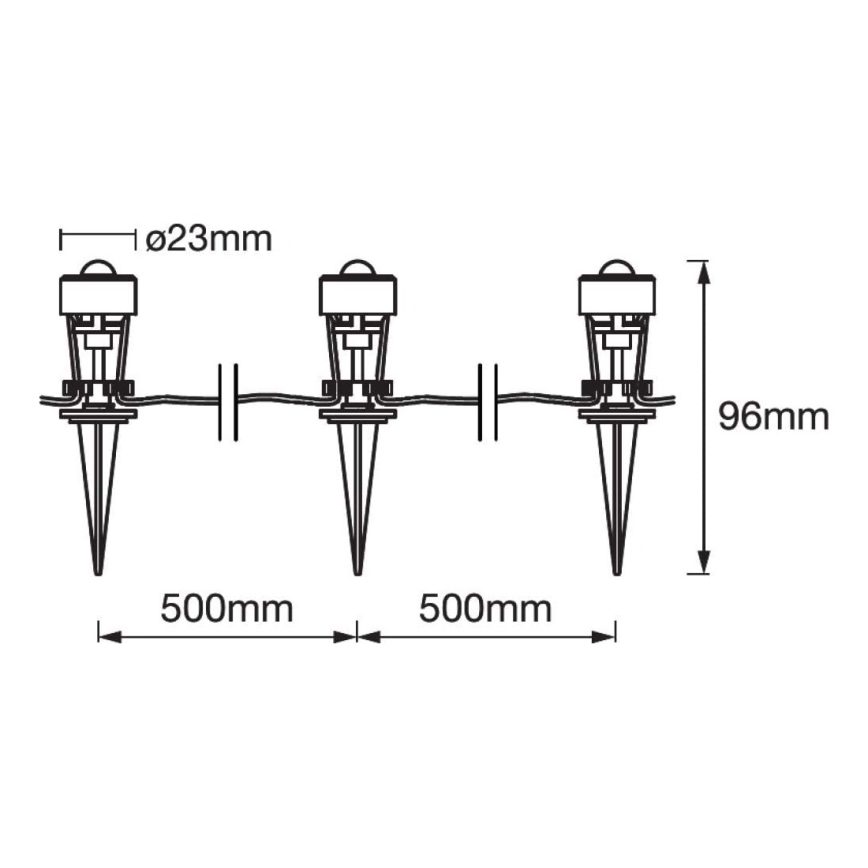 Ledvance - LED RGBW Екстериорни декоративни лампички DOT 3xLED/0,7W/230V IP66