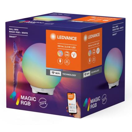 Ledvance - LED RGBW регулируема презареждаема настолна лампа SMART+ MAGIC LED/2,5W/5V 2200-6500K Wi-Fi