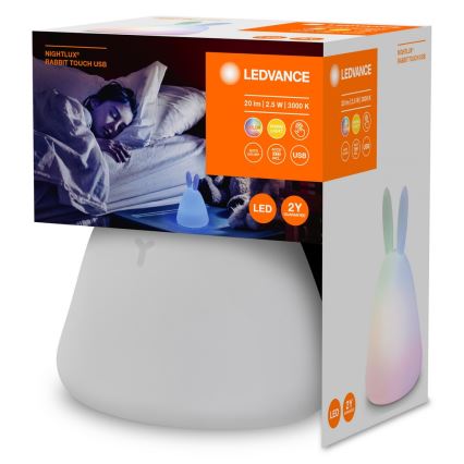 Ledvance - LED Сензорен детски нощ малка лампа TOUCH LED/2,5W/5V 1200 mAh