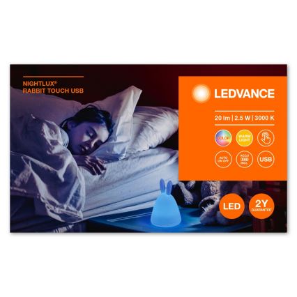 Ledvance - LED Сензорен детски нощ малка лампа TOUCH LED/2,5W/5V 1200 mAh