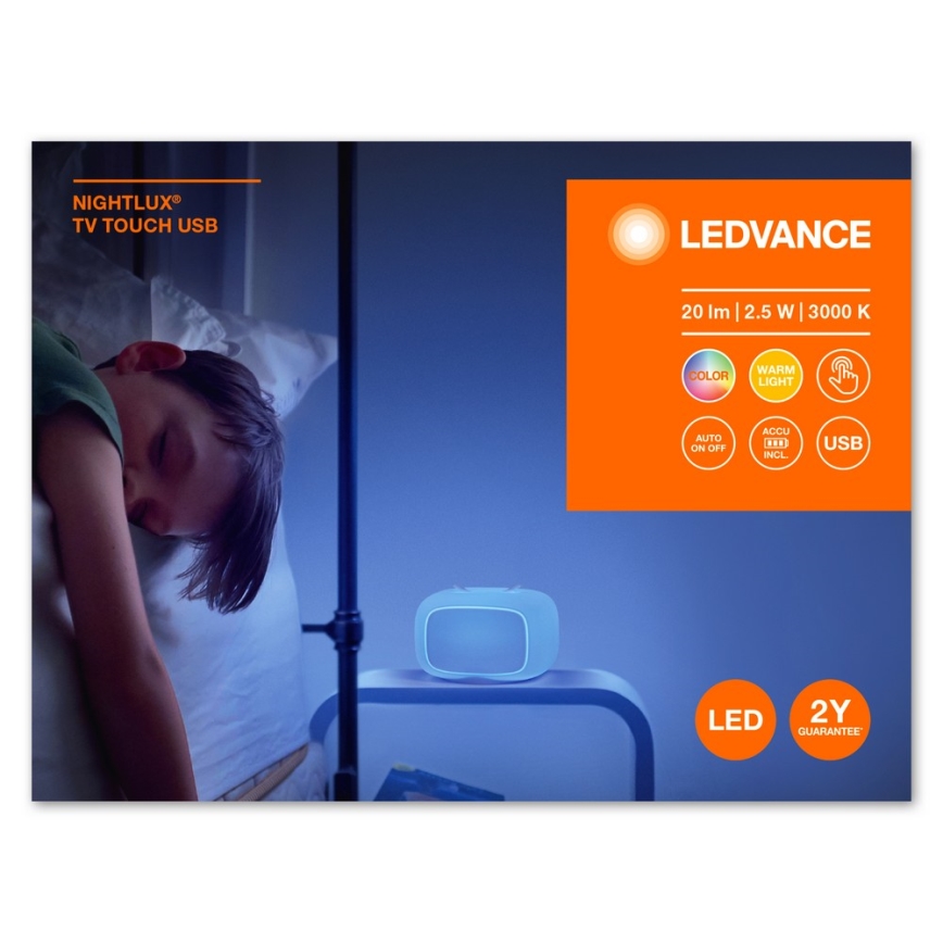 Ledvance - LED Сензорна детска нощна лампа TOUCH LED/2,5W/5V