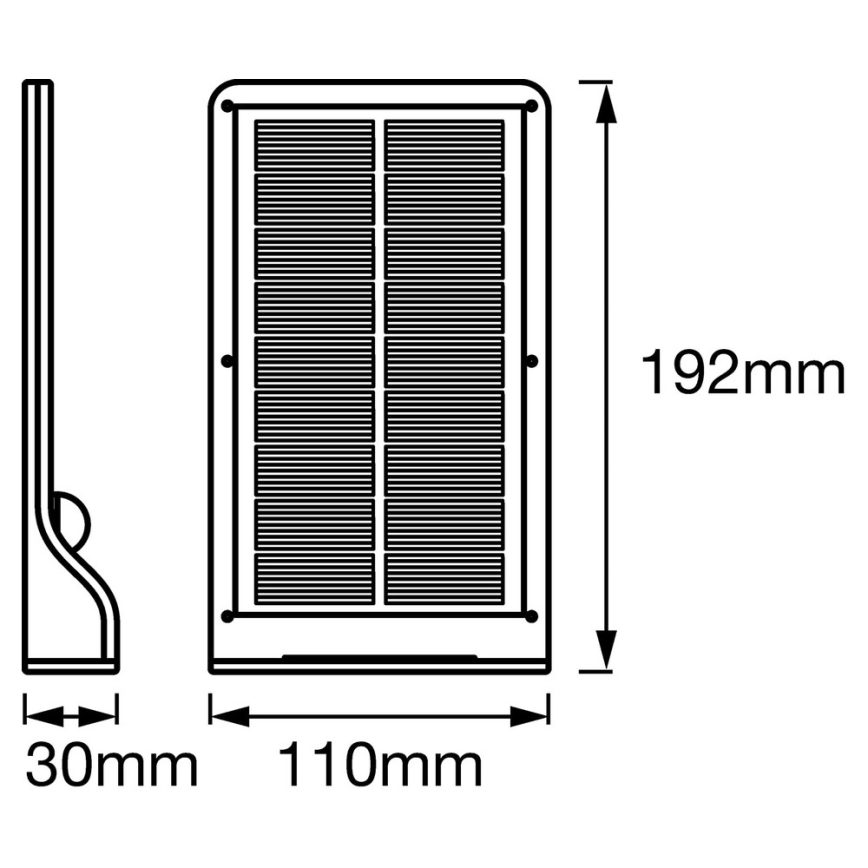 Ledvance - LED Соларна настенна лампа  на сензор DOORLED LED/3W/3,3V IP44