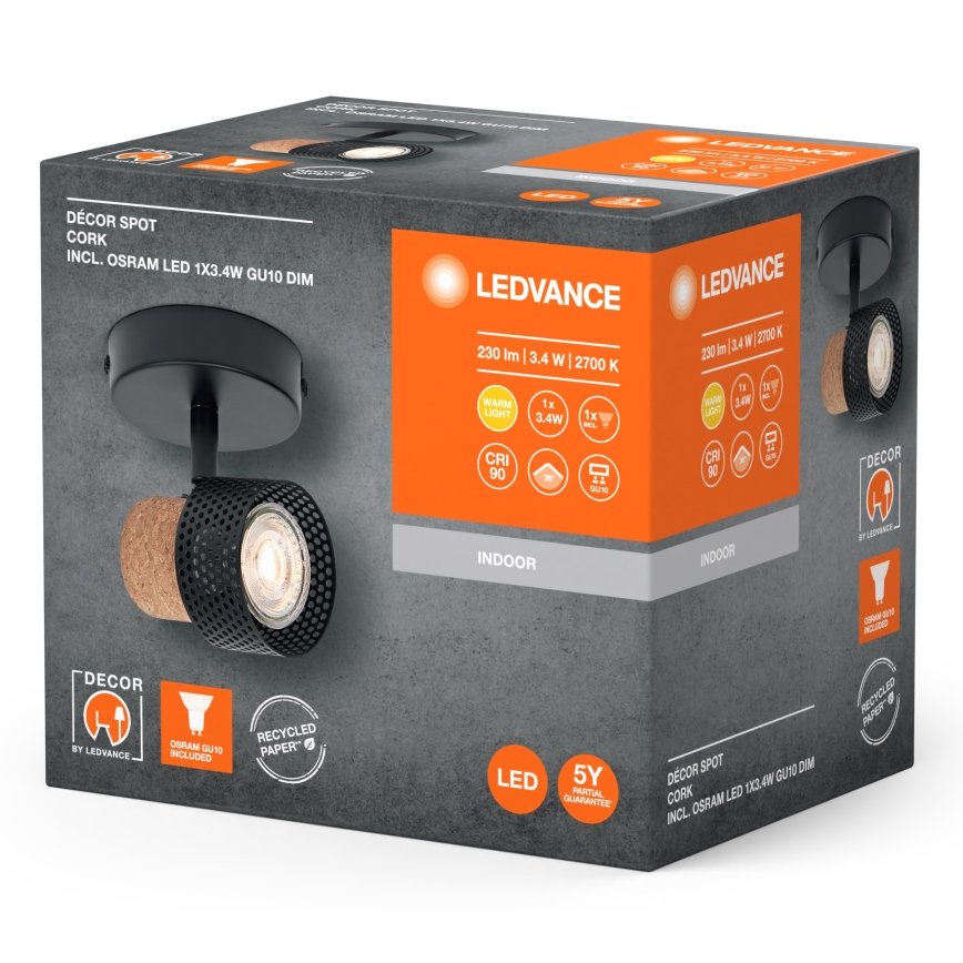 Ledvance - LED Спот DECOR CORK 1xGU10/3,4W/230V