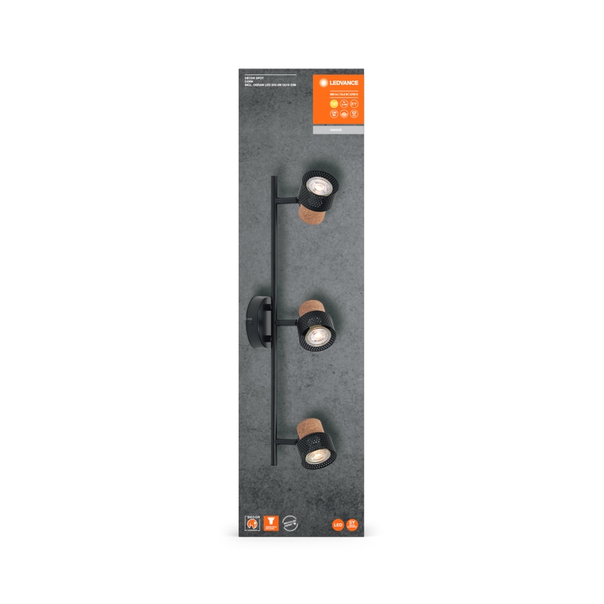 Ledvance - LED Спот DECOR CORK 3xGU10/3,4W/230V