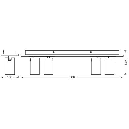 Ledvance - LED Спот DECOR MERCURY 4xGU10/3,4W/230V