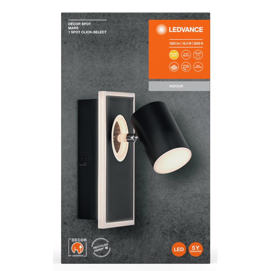 Ledvance - LED Стенен спот DECOR MARS LED/16,5W/230V