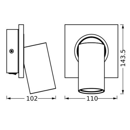 Ledvance - LED Стенен спот DECOR MERCURY 1xGU10/3,4W/230V