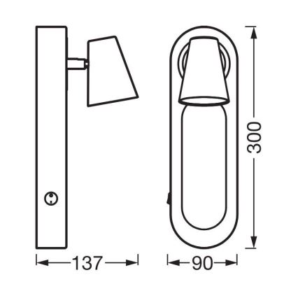 Ledvance - LED Стенен спот DECOR NEPTUNE LED/13W/230V