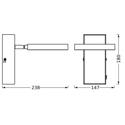 Ledvance - LED Стенен спот DECOR SATURN LED/11W/230V 3000/4200/6500K