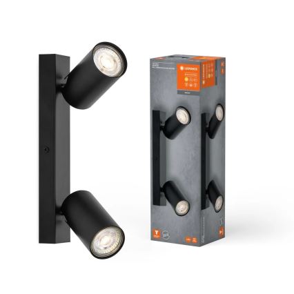 Ledvance - LED стенен спот OCTAGON 2xGU10/3,4W/230V 2700K черен