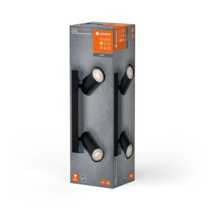 Ledvance - LED стенен спот OCTAGON 2xGU10/3,4W/230V 2700K черен