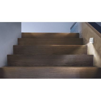 Ledvance - LED стълбищно осветително тяло с LED сензор NIGHTLUX / 0.25W / 3xAAA IP54
