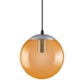 Ledvance - LED Висящ полилей BUBBLE 1xE27/8W/230V оранжев ⌀ 20 см