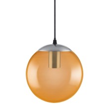 Ledvance - LED Висящ полилей BUBBLE 1xE27/8W/230V оранжев ⌀ 20 см