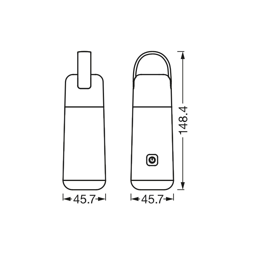 Ledvance - LED Външна батерия с функция фенерче MOBILE LED/0,5W/5V 1800 mAh 2xUSB