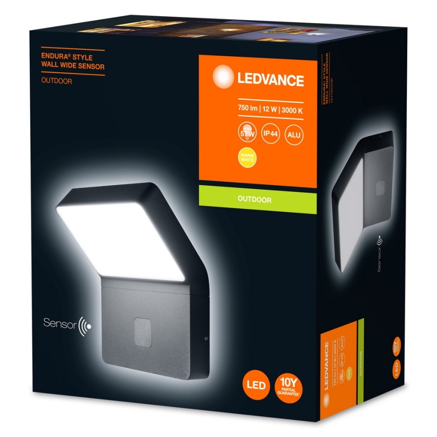 Ledvance - LED Външна лампа на сензор ENDURA LED/12W/230V IP44