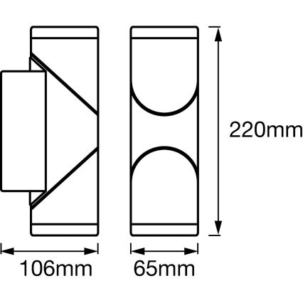 Ledvance - LED Външна, настенна лампа ENDURA 2xLED/13W/230V IP44