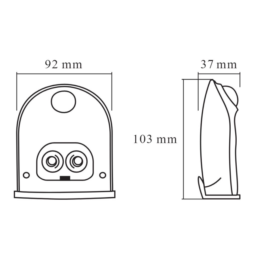 Ledvance - LED Външна, настенна лампа със сензор DOORLED LED/1W/4,5V IP54
