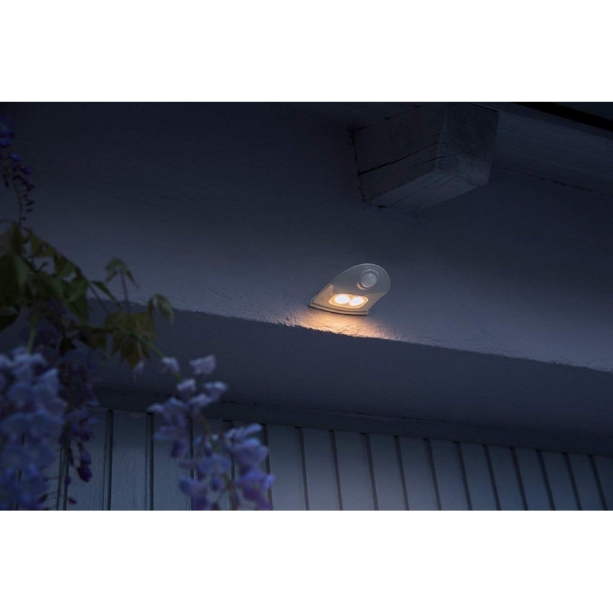 Ledvance - LED Външно стенна лампа с датчик DOORLED LED/1W/3xAA IP54