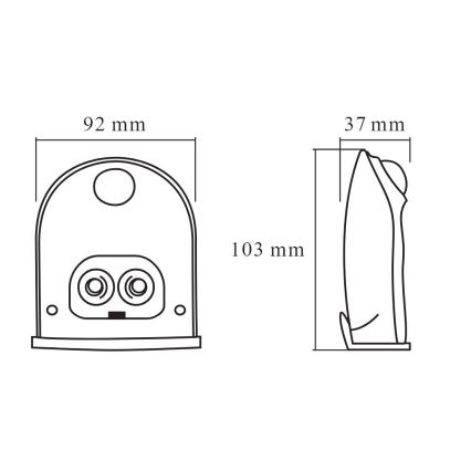 Ledvance - LED Външно стенна лампа с датчик DOORLED LED/1W/3xAA IP54