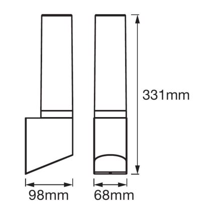Ledvance - LED външно стенно осветително тяло FLARE LED/7W/230V IP44