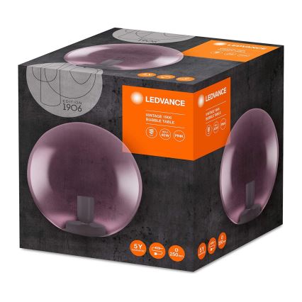 Ledvance - Настолна лампа BUBBLE 1xE27/40W/230V розова