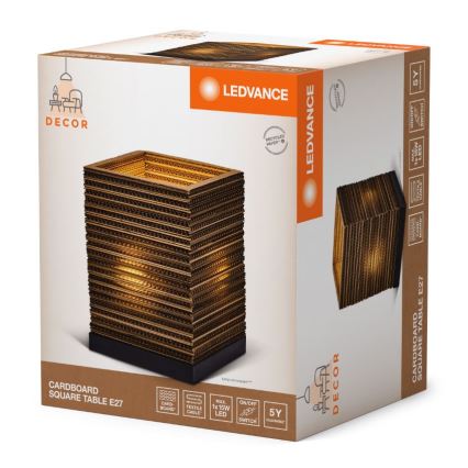 Ledvance - Настолна лампа DECOR CARDBOARD 1xE27/15W/230V 20x20 см