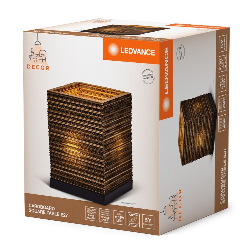 Ledvance - Настолна лампа DECOR CARDBOARD 1xE27/15W/230V 20x20 см